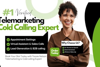 do b2b cold calling telemarketing virtual assistant and set appointments