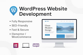 create a responsive wordpress website for business or personal use