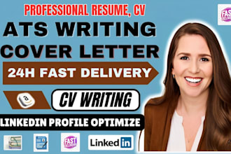 write and update your resume, cv, cover letter and optimize linkedin profile