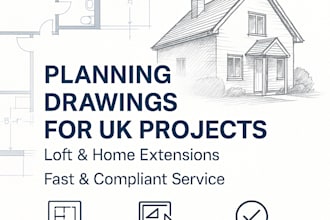 create UK planning permission drawing for council approval