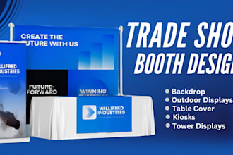 design stunning 3d exhibition booths, kiosks, trade show stalls, virtual booth