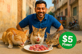 lets make wild cats happy with a meat treat