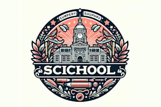 design educational logo for school colleges and university