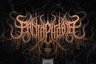 make custom brutal death metal, deathcore logo for your band