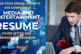 create media, entertainment resume, cover letter, linkedin profile