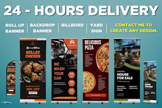 design a rollup banner, billboard,signboard, business card and all banner design