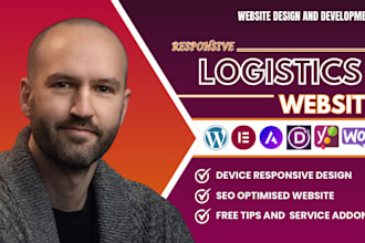 create logistics, trucking, dispatch, freight, cargo, transport website,tracking