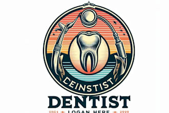 do unique modern medical dentist and dental logo