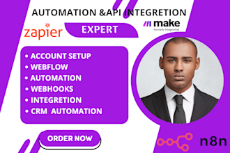 setup make com automation make integration, zapier integration, n8n automation