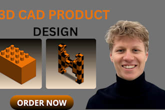 do 3d cad design, 3d model, product design and technical drawing in solidworks