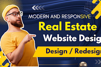 design or redesign  your real estate investor website using wix or wordpress