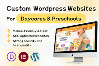 create childcare, kindergarten, preschool, nursery and daycare wordpress website