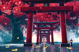 create 3d custom vrchat world, fantasy themed vr environment, vr metaverse world
