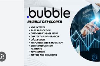 develop custom bubble io web and mobile apps for mvps saas