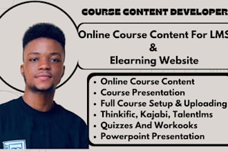 setup course content for kajabi, graphy, talentlms, moodle, scorm, canvas, podia