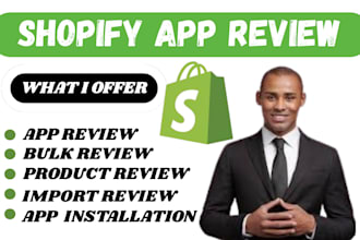 do shopify app review installation product review QA app testing using usa store