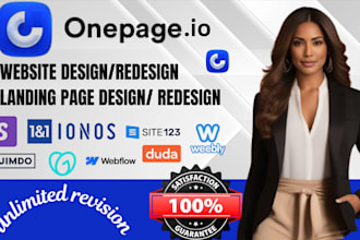 build ionos strikingly onepage jimdo weebly website landing page design redesign