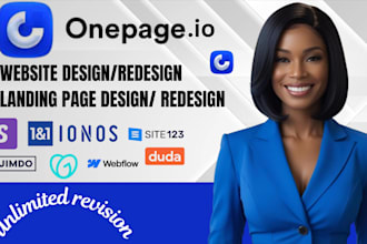 build ionos site123 onepage jimdo weebly website landing page design development
