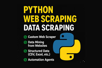create python web scraping agent, data scraping
