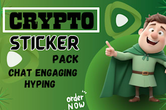design crypto art  telegram community stickers crypto animated stickers pack