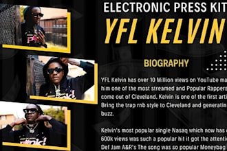 design dj electronic press kit one sheet epk artist press kit social media kit