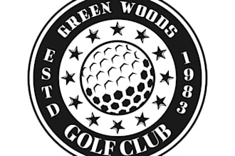 design eye catching golf logo in vintage style