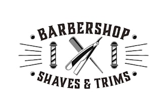 design eye catching barber shop logo in 24 hours