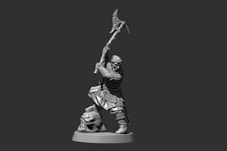 digital sculpt, 3d model, custom miniatures, stl files for 3d printing