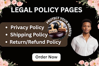 write website store design privacy shipping return refund policy legal pages