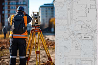 draw land survey plans, site plan for you