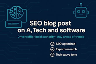 write high quality SEO tech and ai blog posts to boost your traffic