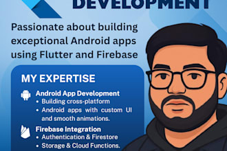 create custom flutter app with firebase integration flutter app developer