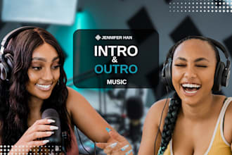 create catchy podcast intro and outro music with custom branded jingle