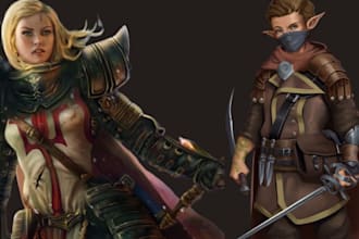 draw dnd, fantasy, anime, nsfw, oc, monster, game, party or pathfinder art