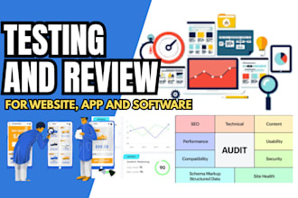 test and review your website, mobile app, or software, full website audit report