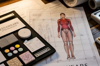 do fashion design, clothing tech pack, technical drawing and flat sketches