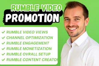 do organic rumble channel marketing, rumble video promotion, views