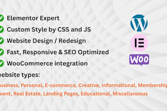 design, customize or clone wordpress elementor website