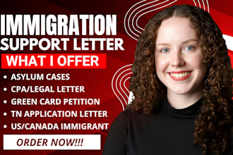 craft immigration support letter cpa for visa application asylum cases eb2 niw