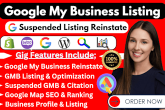 do local SEO gmb listing, reinstate and fix suspended gmb,google map and listing