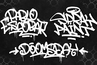 create custom name  graffiti tag spraypaint texture