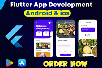 do flutter mobile app development for ios and android, expert flutter developer