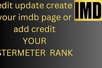 edit update create your imdb page or add credit