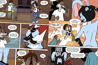illustrate comic book graphics novel webtoon manga anime nsfw art and storyboard