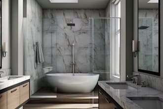 do 3d bathroom design, 3d kitchen design, cabinet design, furniture design