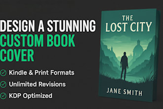 design a stunning custom book cover for kindle, print, or kdp