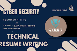 professionally write cyber security resume data science or tech resume