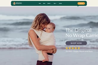 design baby carrier shopify baby swing store baby wrap baby product website