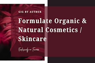 do cosmetic formulations and be your cosmetic chemist