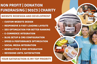 design nonprofit website donation fundraising 501c3 crowdfunding charity website